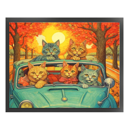 Cat Family - 11CT Stamped Cross Stitch 50*40CM