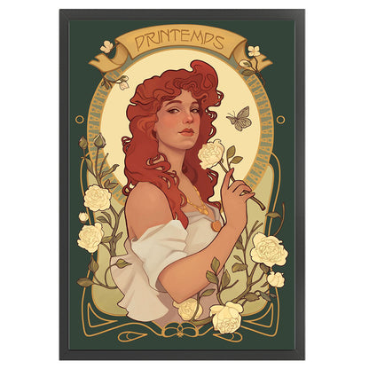 Spring Woman - 11CT Stamped Cross Stitch 50*70CM