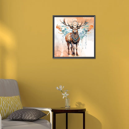 Indian Style Elk - Full Round Drill Diamond Painting 30*30CM