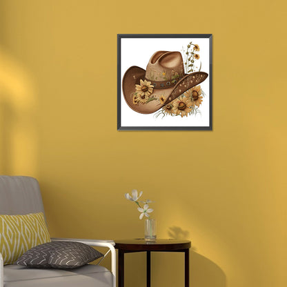 Western Cowboy Hat - Full Round Drill Diamond Painting 30*30CM
