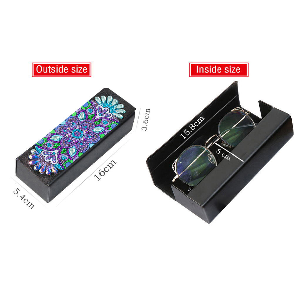DIY Diamond Painting Eyeglass Case Mandala Flowers Sunglasses Cases Storage Case