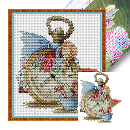 Sleeping Alice - 16CT Stamped Cross Stitch 26*28CM(Joy Sunday)