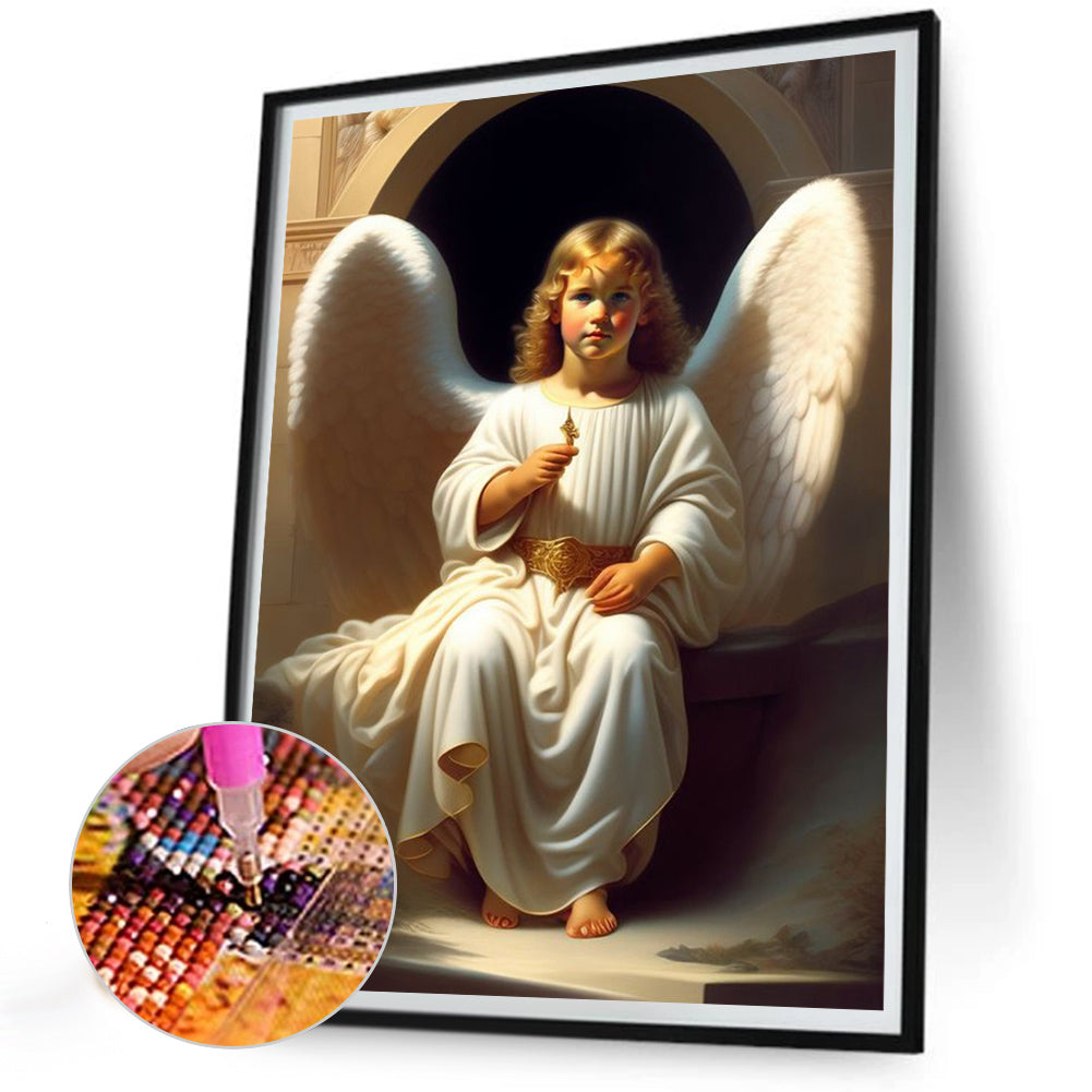 Angel - Full Round Drill Diamond Painting 30*40CM