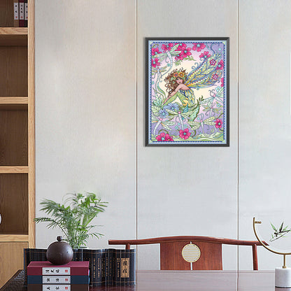 Dragonfly Princess - Full Round Drill Diamond Painting 30*40CM