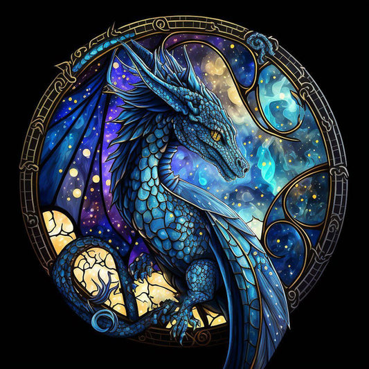 Cool Dragon - Full Round Drill Diamond Painting 30*30CM