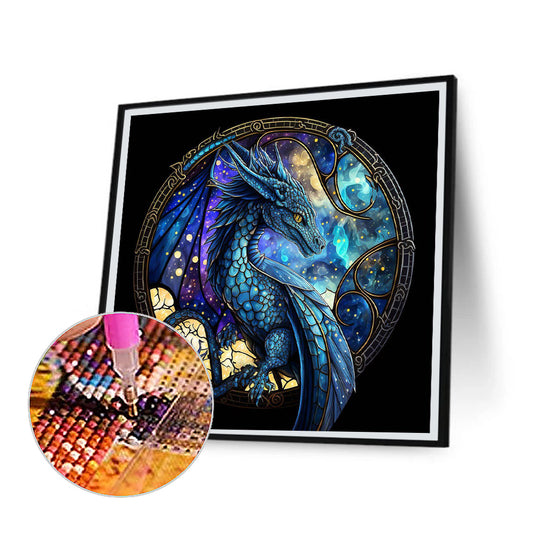 Cool Dragon - Full Round Drill Diamond Painting 30*30CM