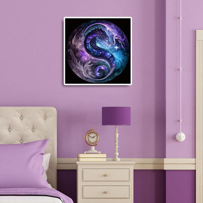 Cool Dragon - Full Round Drill Diamond Painting 30*30CM