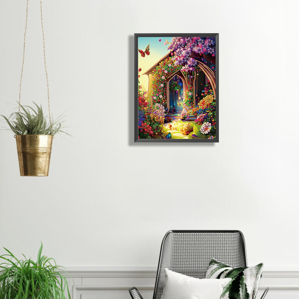 Garden House - Special Shaped Drill Diamond Painting 30*40CM
