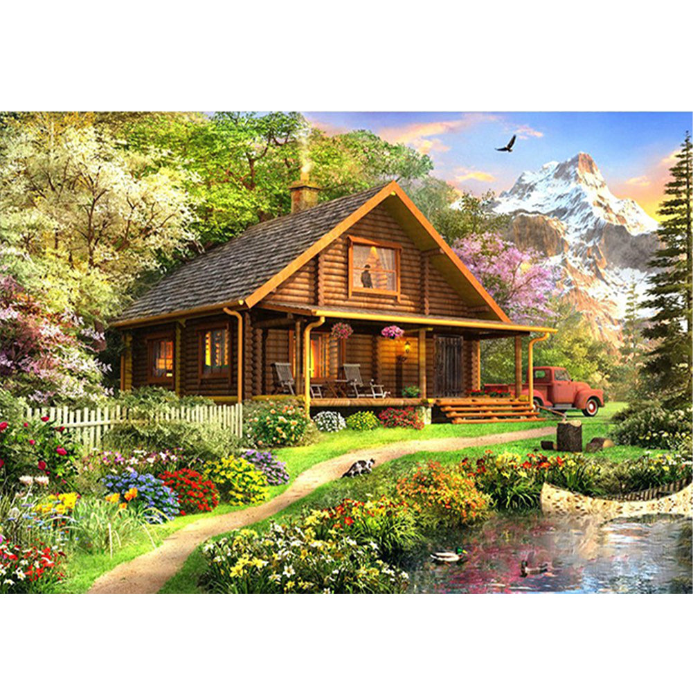 Country House - 11CT Stamped Cross Stitch 90*68CM