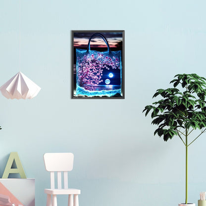 Peach Blossom Moon In The Bag - Full Round Drill Diamond Painting 30*40CM
