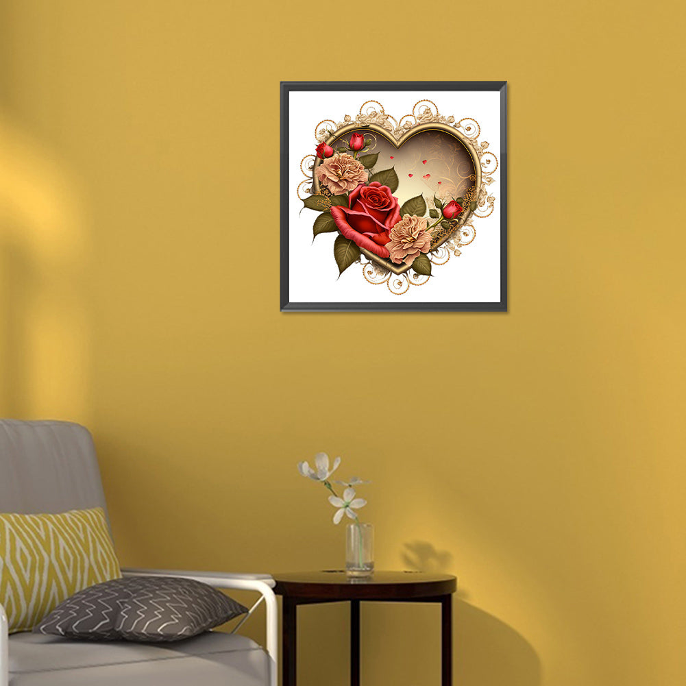 Love Rose Herb - Full Round Drill Diamond Painting 30*30CM