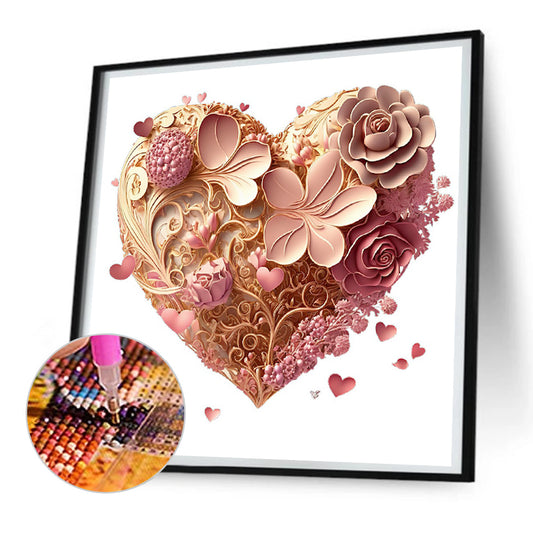 Love Rose Herb - Full Round Drill Diamond Painting 30*30CM