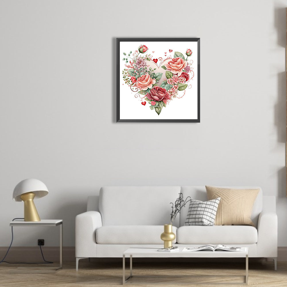 Love Rose Herb - Full Round Drill Diamond Painting 30*30CM