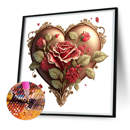 Love Rose Herb - Full Round Drill Diamond Painting 30*30CM