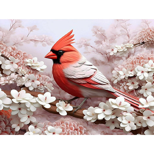 Embossed 3D Nordic Cardinal - Full Round Drill Diamond Painting 40*30CM