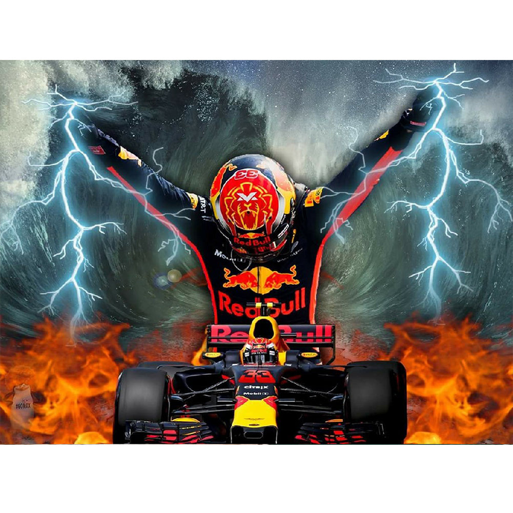 Flame Racing - Full Round Drill Diamond Painting 50*40CM