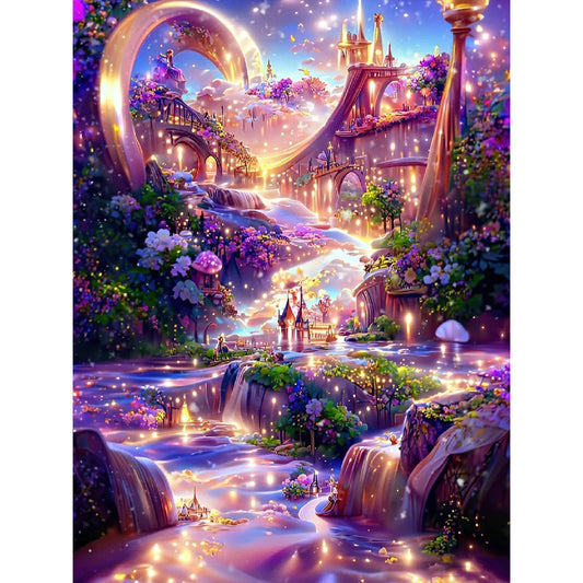 Fantasy Castle - Full Round Drill Diamond Painting 30*40CM