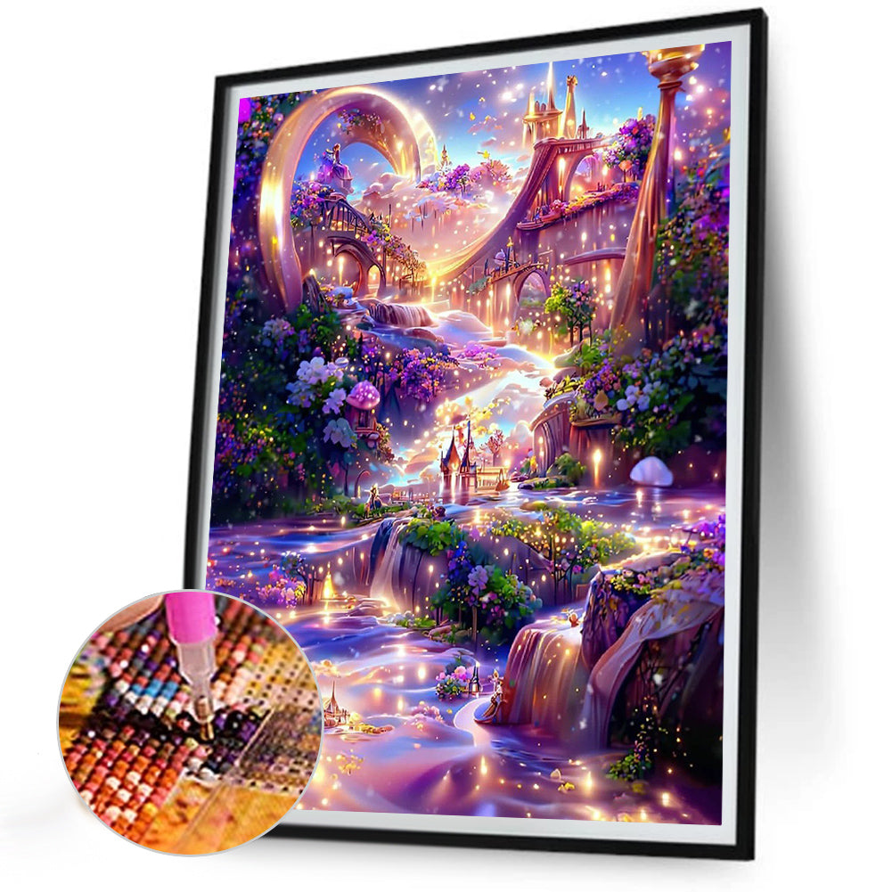 Fantasy Castle - Full Round Drill Diamond Painting 30*40CM