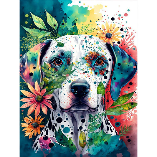 Watercolor Dalmatians - Full Round Drill Diamond Painting 30*40CM