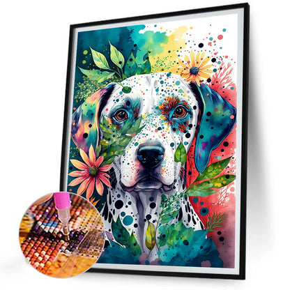 Watercolor Dalmatians - Full Round Drill Diamond Painting 30*40CM
