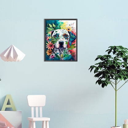 Watercolor Dalmatians - Full Round Drill Diamond Painting 30*40CM