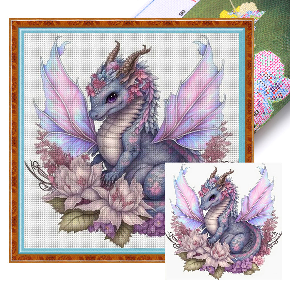 Cute Little Pterosaur - 11CT Stamped Cross Stitch 50*50CM