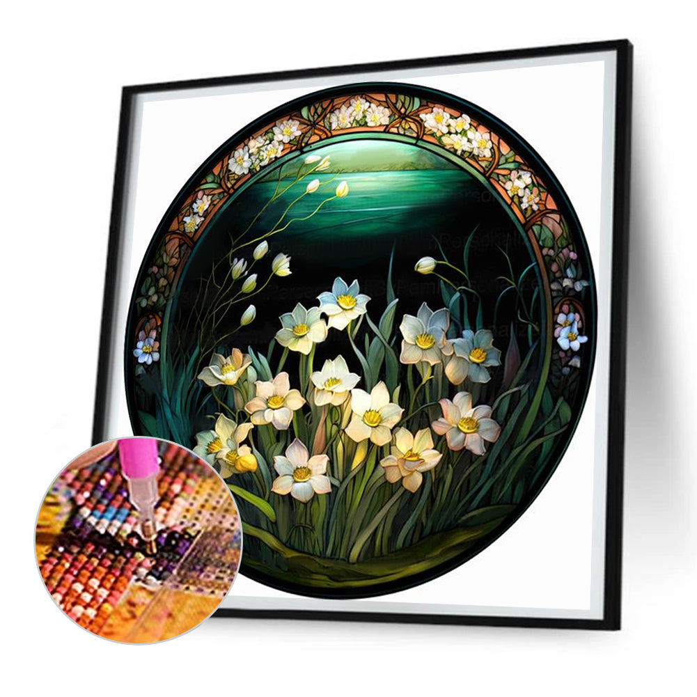 Medal Glass Painting - Full Round Drill Diamond Painting 30*30CM