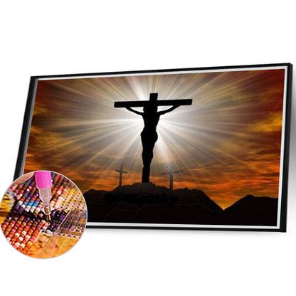 Cross Jesus - Full Round Drill Diamond Painting 40*30CM