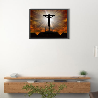 Cross Jesus - Full Round Drill Diamond Painting 40*30CM