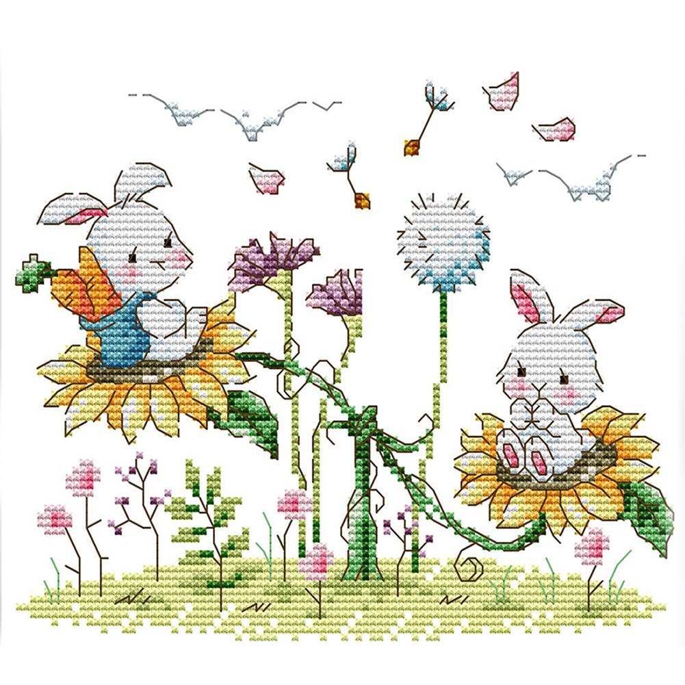 Forest Paradise - 16CT Stamped Cross Stitch 19*17CM(Joy Sunday)