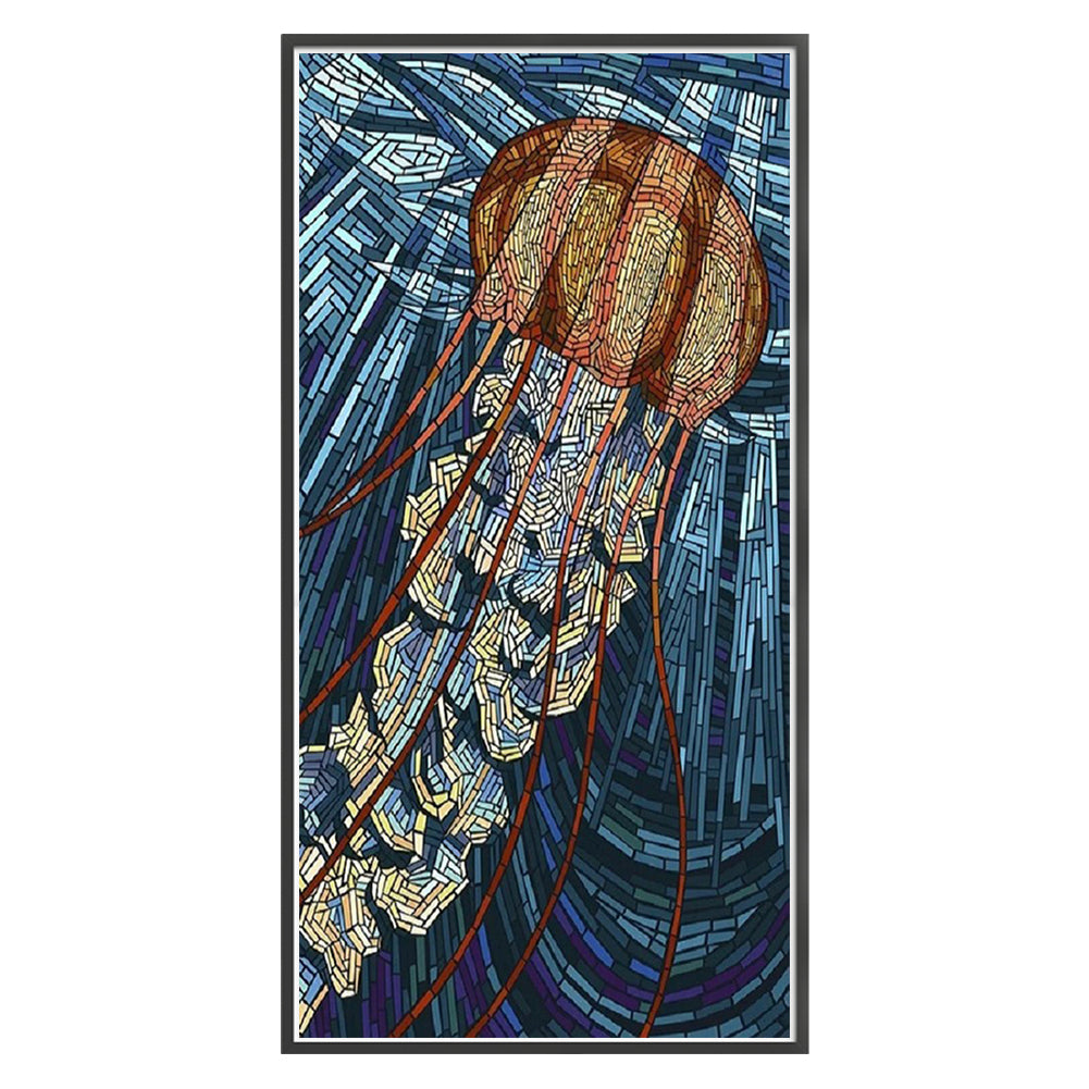 Jellyfish - 11CT Stamped Cross Stitch 40*80CM