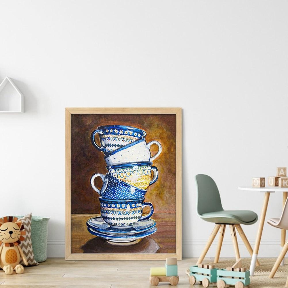Cup - 11CT Stamped Cross Stitch 40*55CM