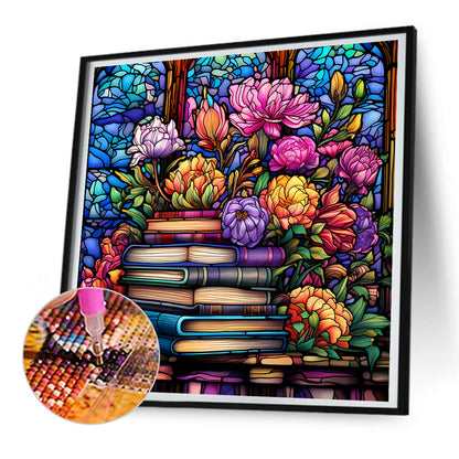 Book Art Glass Painting - Full Round Drill Diamond Painting 30*30CM