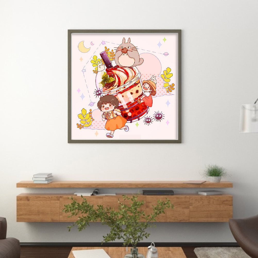 Totoro Ice Cream - 9CT Stamped Cross Stitch 50*50CM