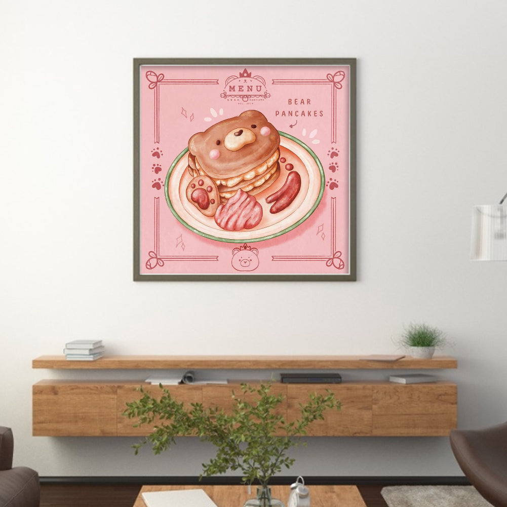 Bear Dessert - 9CT Stamped Cross Stitch 50*50CM