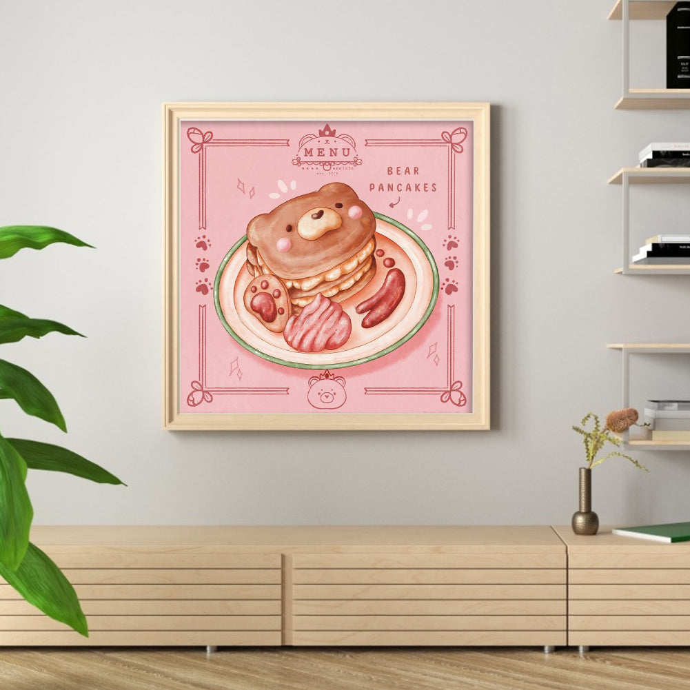 Bear Dessert - 9CT Stamped Cross Stitch 50*50CM