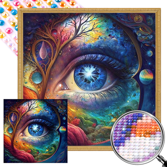 All-Encompassing Eyes - AB Round Drill Diamond Painting 40*40CM