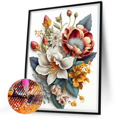 The Flowers - Full Round Drill Diamond Painting 30*40CM