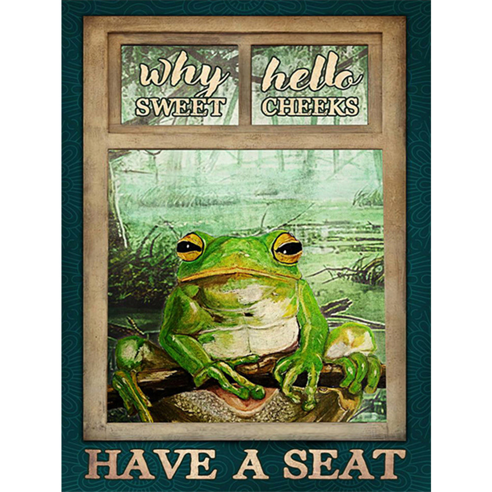 Frog - 11CT Stamped Cross Stitch 40*55CM