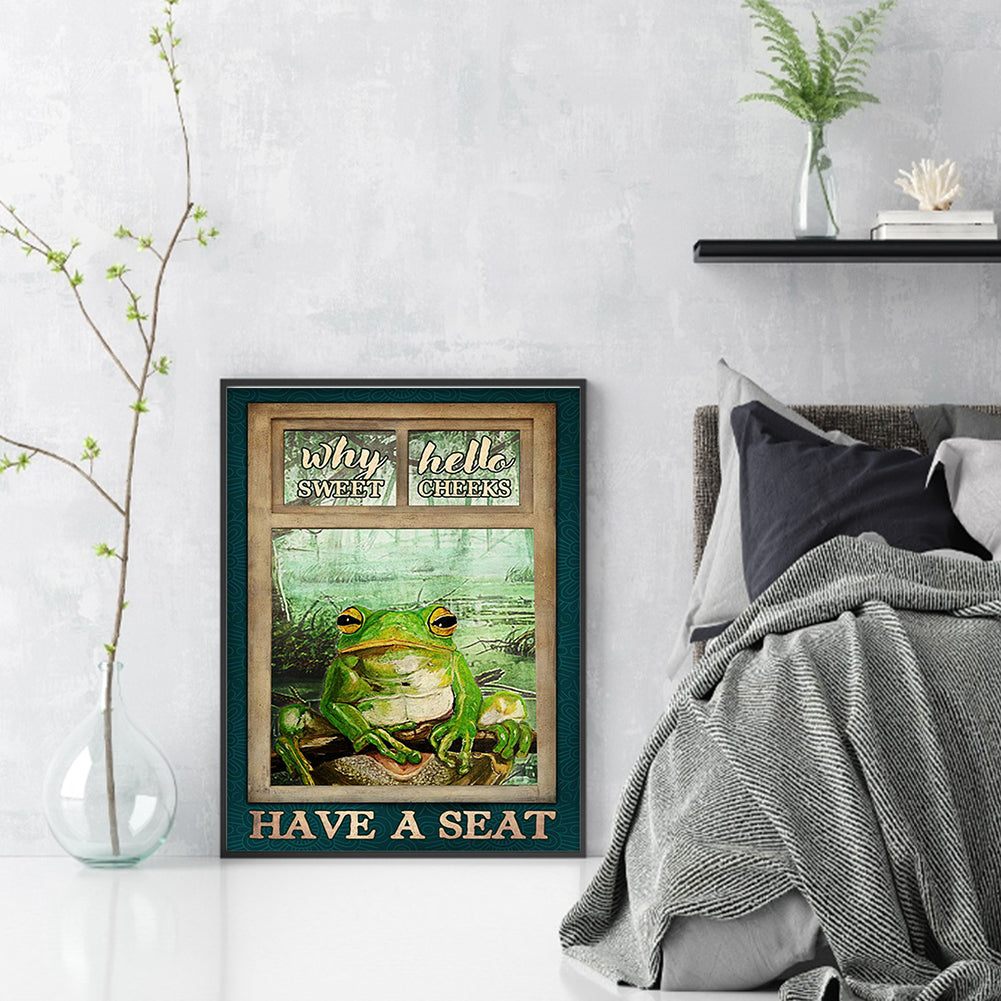 Frog - 11CT Stamped Cross Stitch 40*55CM