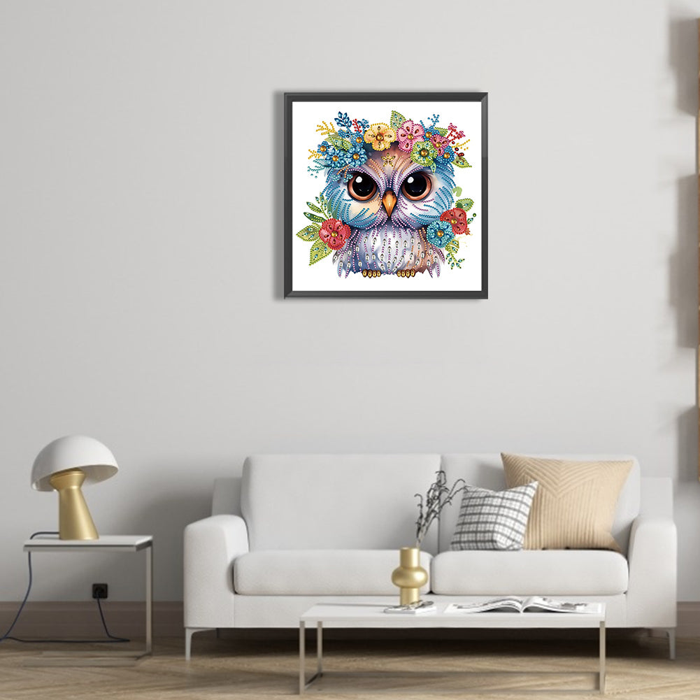 Owl - Special Shaped Drill Diamond Painting 30*30CM
