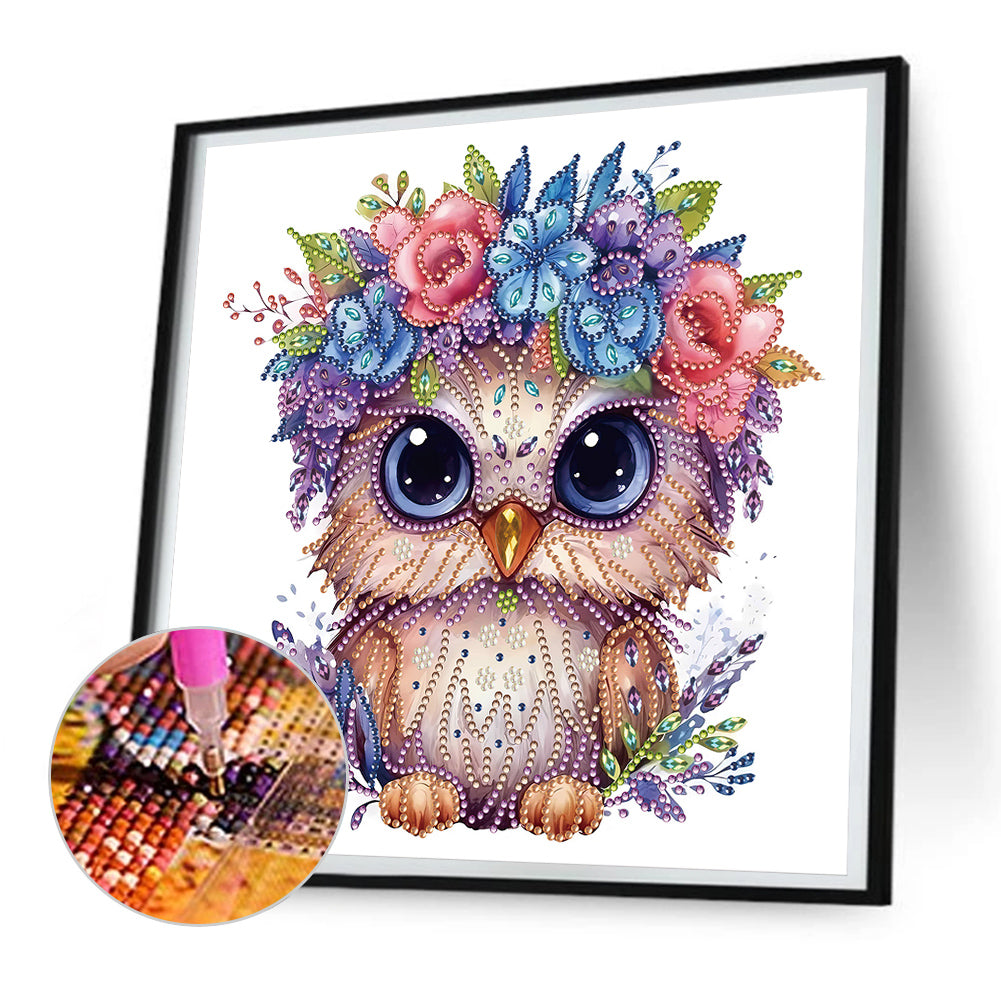 Owl - Special Shaped Drill Diamond Painting 30*30CM