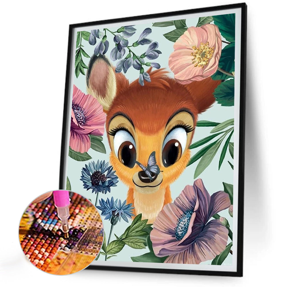 Deer - Full Round Drill Diamond Painting 30*40CM