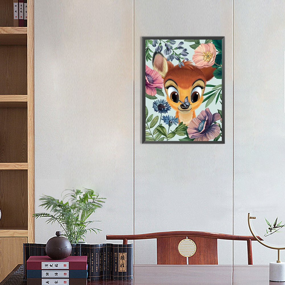 Deer - Full Round Drill Diamond Painting 30*40CM