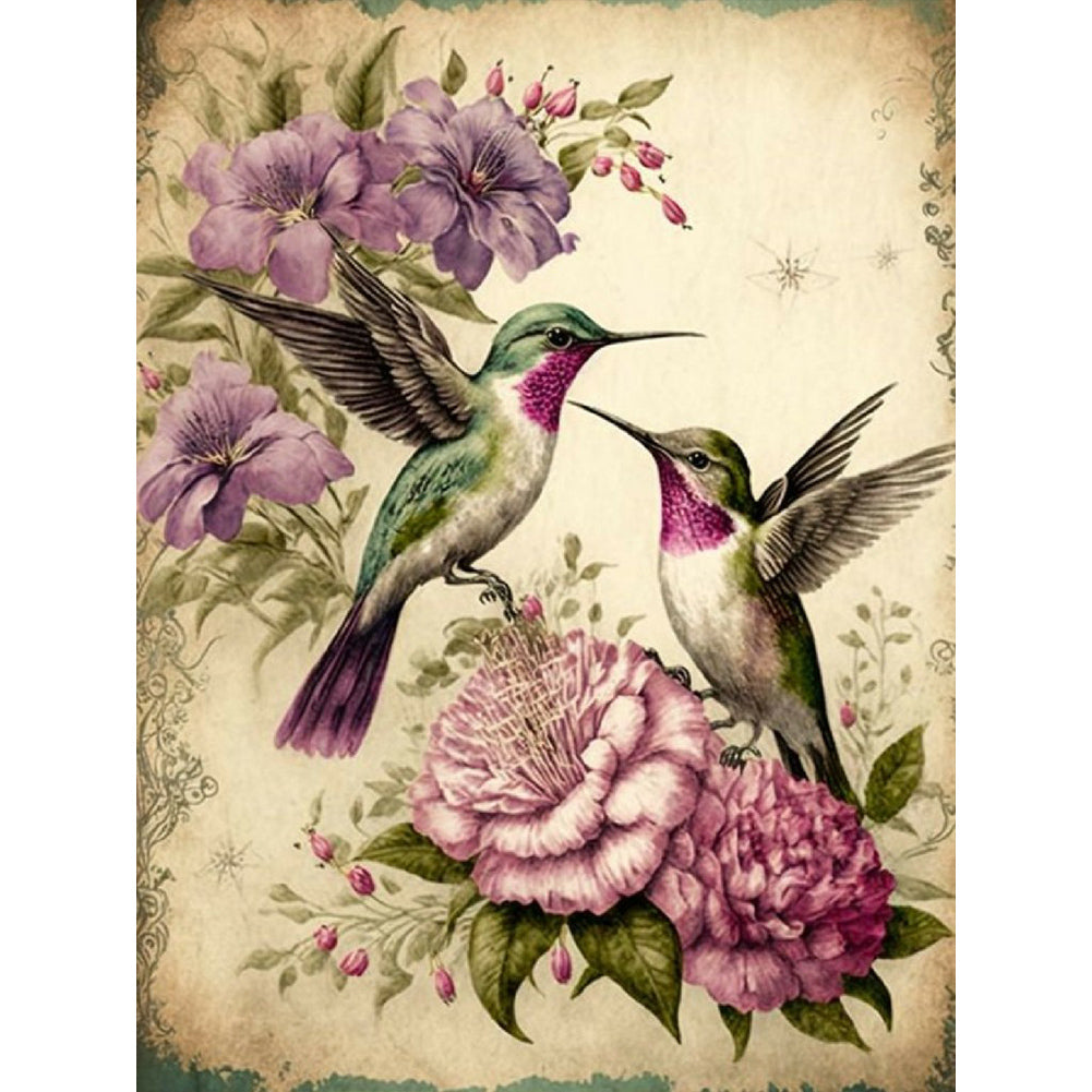 Yellowed Diary Of Double Tits - Full Round Drill Diamond Painting 30*40CM