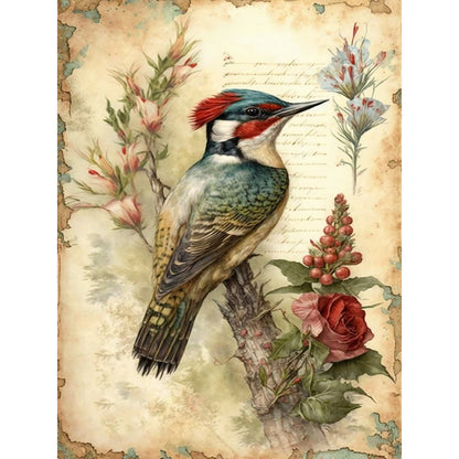 Yellowed Diary Of The Sparrow - Full Round Drill Diamond Painting 30*40CM