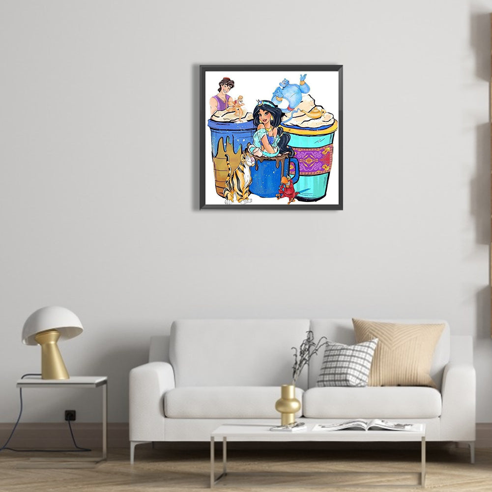 Aladdin Magic Lamp Mug Painting - Full Round Drill Diamond Painting 30*30CM