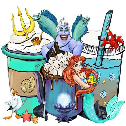 Mermaid Mug Painting - Full Round Drill Diamond Painting 30*30CM