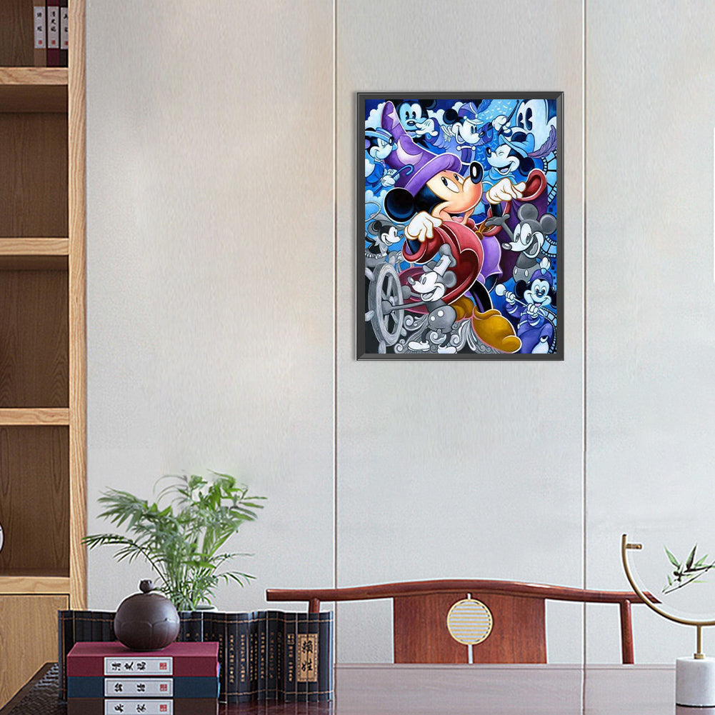 Donald Duck And Mickey Mouse - Full Round Drill Diamond Painting 30*40CM