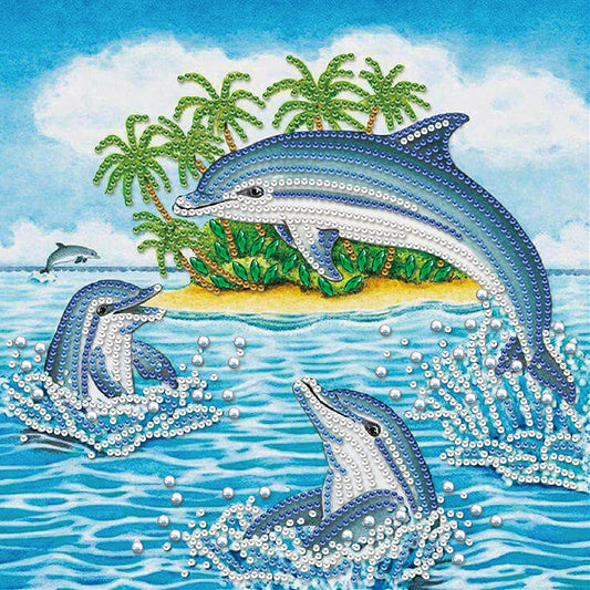 Dolphin - Special Shaped Drill Diamond Painting 30*30CM